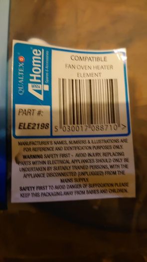 fan element for cooker