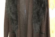 New look cardigan with fur collar