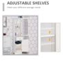 Bathroom Storage Cabinet with 3-tier Shelf Drawer Door, Floor Cabinet Free Standing Tall Slim Side Organizer Shelves, White Image 5