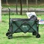 Folding Wagon Garten Cart Collapsible Camping Trolley Steel Frame Oxford Fabric Image 5