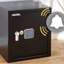 Laptop Alarmed Value Safe, 130 db built in Alarm, Steel Construction, Steel Locking Bolts, Emergency Overide Key, Wall and Floor Fixings, Black, 24 Litre Capacity 20 x 43 x 35 cm (FREE POSTAGE) Image 2