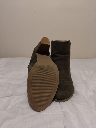 Green Suede Ankle Boots