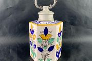 Vintage Haban Style Art Pottery Hand Painted Medicinal Jar