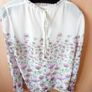 Ted Baker - Luceal Thistle Print Top Blouse - Cream and Floral - UK 10 - RRP 130 Image 7