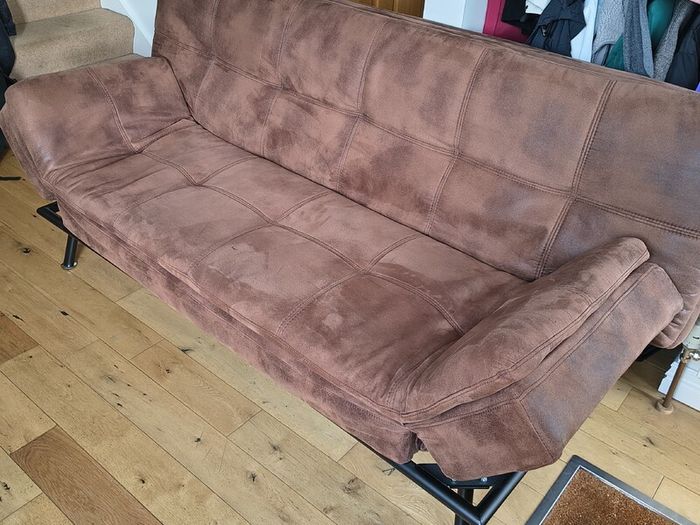 Brown clic-clac sofa bed