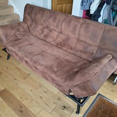 Brown clic-clac sofa bed