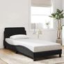 Bed Frame "Dover" Black 90x190 cm Single Velvet Image 3
