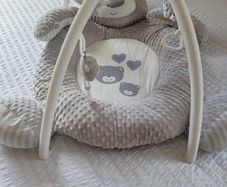 Little Discoveries Plush Bear Baby Gym Grey