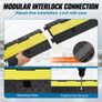 5 PCs Rubber Cable Protector Ramp 98x24x4.5 cm, 2 Channel, 12000 lbs/axle Capacity Heavy Duty Hose Wire Cover Ramp Driveway Image 3