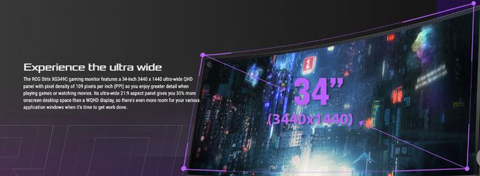 ASUS Curved Gaming Monitor Ultra Wide QHD VA LED 180Hz FreeSync Premium Pro for Immersive Gameplay