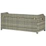 Garden Storage Bench 120 cm Poly Rattan Grey Image 4