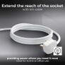 Four Socket Extension Lead, 5 Metre Cable, Unswitched, 4-Way Plug Extension Cable, Power Strip, Basic Power, White, 13A, 4G, 5m, BFG5N Image 6