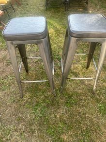 Bar stools gunmetal grey