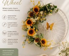 60cm white handpainted bicycle wheel