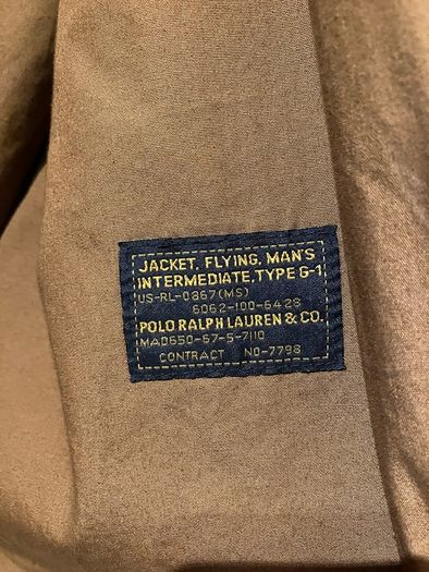 Ralph Lauren G1 Cowhide Flight Bomber Leather Jacket