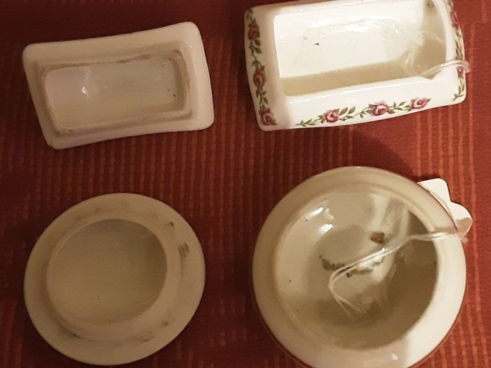 two ceramic pin dishes