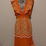 RIVER ISLAND Orange floral frill detail beach maxi dress,  NEW WITH TAGS Image 3