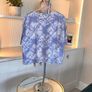 Girls Cropped Blue & White T-Shirt from Primark. Age 9-10 / EU 140 cm Image 7