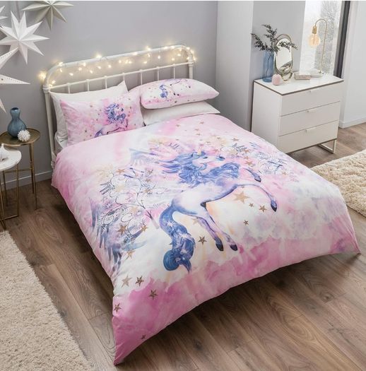 BNWT Christmas Sleepdown Pearly Unicorn King Duvet Set