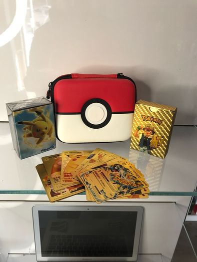 Pokemon cards with Pokeball case