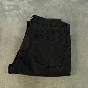 Reiss Mens Jeans W34 L28 Black Denim Regular Fit Zip Fly