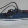 Vans Off The Wall Era 59 C&L in Navy and Woven Guate Stripe Lining. Image 3