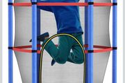 4.6FT Kids Trampoline for Toddlers Outdoor Indoor w/Enclosure Net, Steel Frame, for Ages 3-6 Years