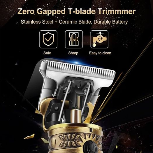 Hair Clippers Men,Cordless Beard Trimmer,Professional Clippers Grooming Kit,Precision T-Blade Mens Trimmer with LED