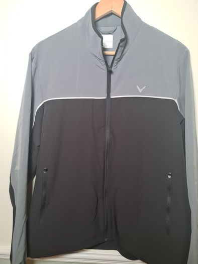 mens CALLAWAY golf top full zip track top windbreaker water resistant size Small