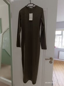 ZARA long sleeve crew neck midi dress - size M/L