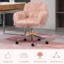Faux Fur Desk Chair, Swivel Vanity Chair with Adjustable Height and Wheels for Office, Bedroom (FREE SHIPPING) Image 7