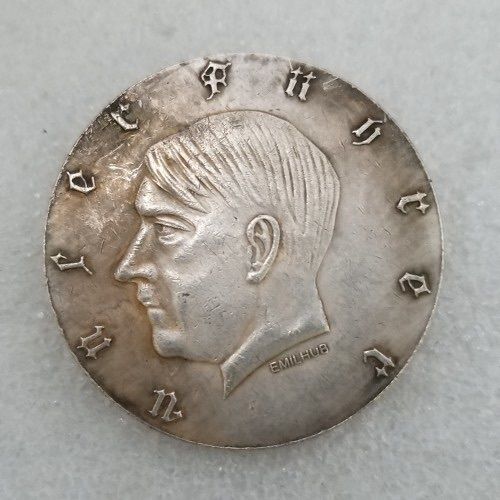 Ww2 Mark German Coin  Hitler Luftwaffe Swastika Nazi Warplane  Reichsmark