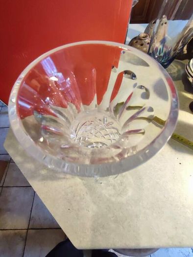 Galway Crystal Glass Large Vase.