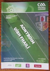2018 Offaly v Antrim - GAA Senior Championship Football Round 1 Qualifier Programme