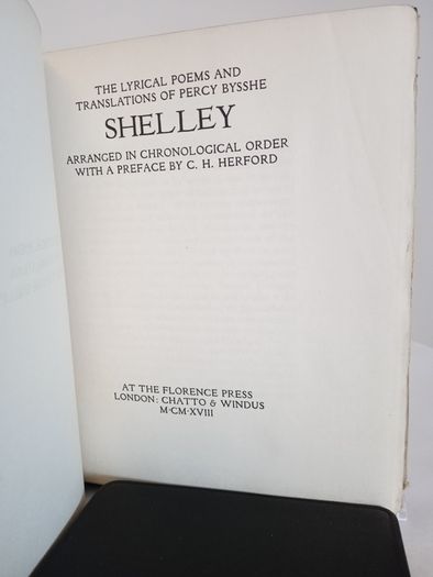 The Lyrical Poems and Translations of Percy Bysshe Shelley by C. H. Herford (HQ672)