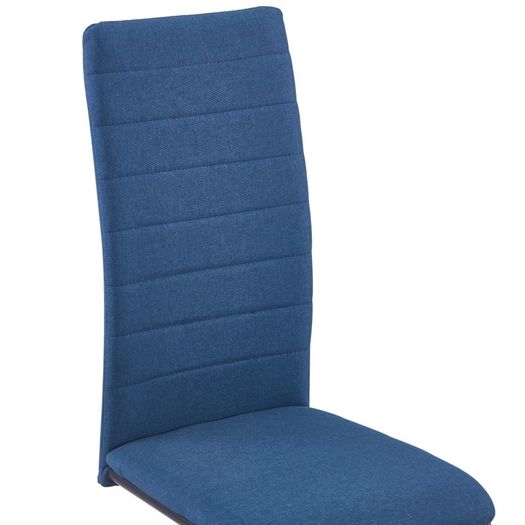Cantilever Dining Chairs 2 pcs Blue Fabric