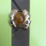 A lovely silver and gold ring with Amber stone Image 5