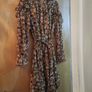 brown floral ruffle dress Image 3