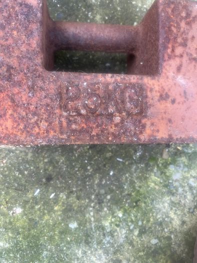2. 25 kg weights. Great door stops