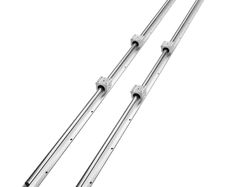 Linear Guide Rail Set, SBR20 1500mm, 2 PCS 59 in/1500 mm SBR20 Guide Rails and 4 PCS SBR20UU Slide Blocks, Linear Rails and Bearings Kit for Automated Machines DIY Project CNC Router Machines