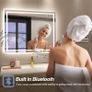 LED Bathroom Mirror 60x80cm Bluetooth Speakers Image 8