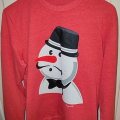 JACK & JONES Red Christmas Snowman Sweatshirt Size: M Chest: 40" BNWT Xmas