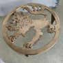 Vintage Brass Trivet, Scottish Brass Lion Rampant Trivet, Brass Plant Stand, Pot Stand, Scottish Gift, Home Decor, Kitchen Stand 17 CM. Die. Image 4