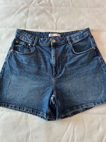 Zara blue denim shorts
