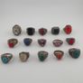 Antique Rings Lot 15 Mixed Brass, Stone & Glass Rings Image 4