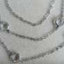 Vintage 19 Inch Sparkling Crystals Chain Design Necklace 925 Sterling Silver 11,21g Image 9