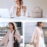Insulated Lunch Bags for Women, 6.7L Portable Lunch Box with Shoulder Strap Reusable Cooler Bag, Puffy Thermal Lunch Tote for Work/School/Picnic/Travel Image 3