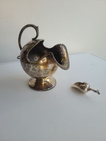 Edwardian silver sugar scuttle - John Turton & son