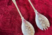 silver plated serving spoons