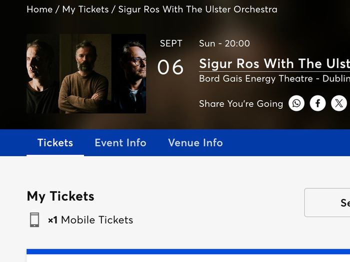 Sigur Ros Dublin 6th Sep